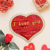 Heart Shape Puzzle Say I Love You in 100 Languages