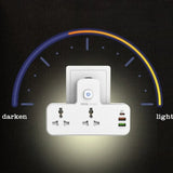 Universal Power Socket With Night Lamp
