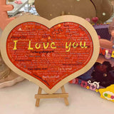 Heart Shape Puzzle Say I Love You in 100 Languages
