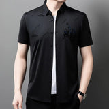 Men's Short Sleeve Button Down Business Shirt