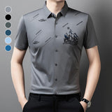 Men's Short Sleeve Button Down Business Shirt