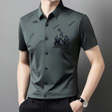 Men's Short Sleeve Button Down Business Shirt