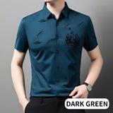 Men's Short Sleeve Button Down Business Shirt