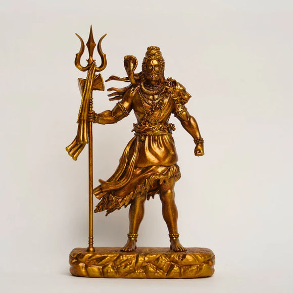 Shiva-The Protector Antique Gold