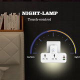 Universal Power Socket With Night Lamp