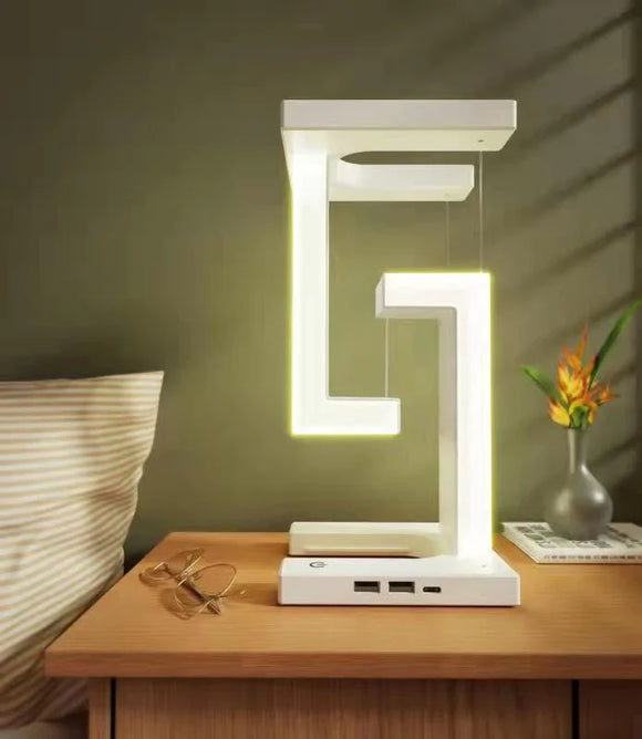 Floating wireless charger lamp