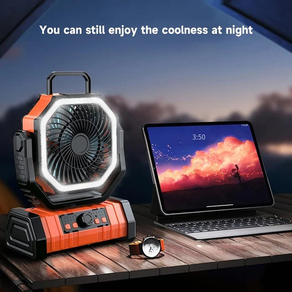 Camping Fan with LED Light